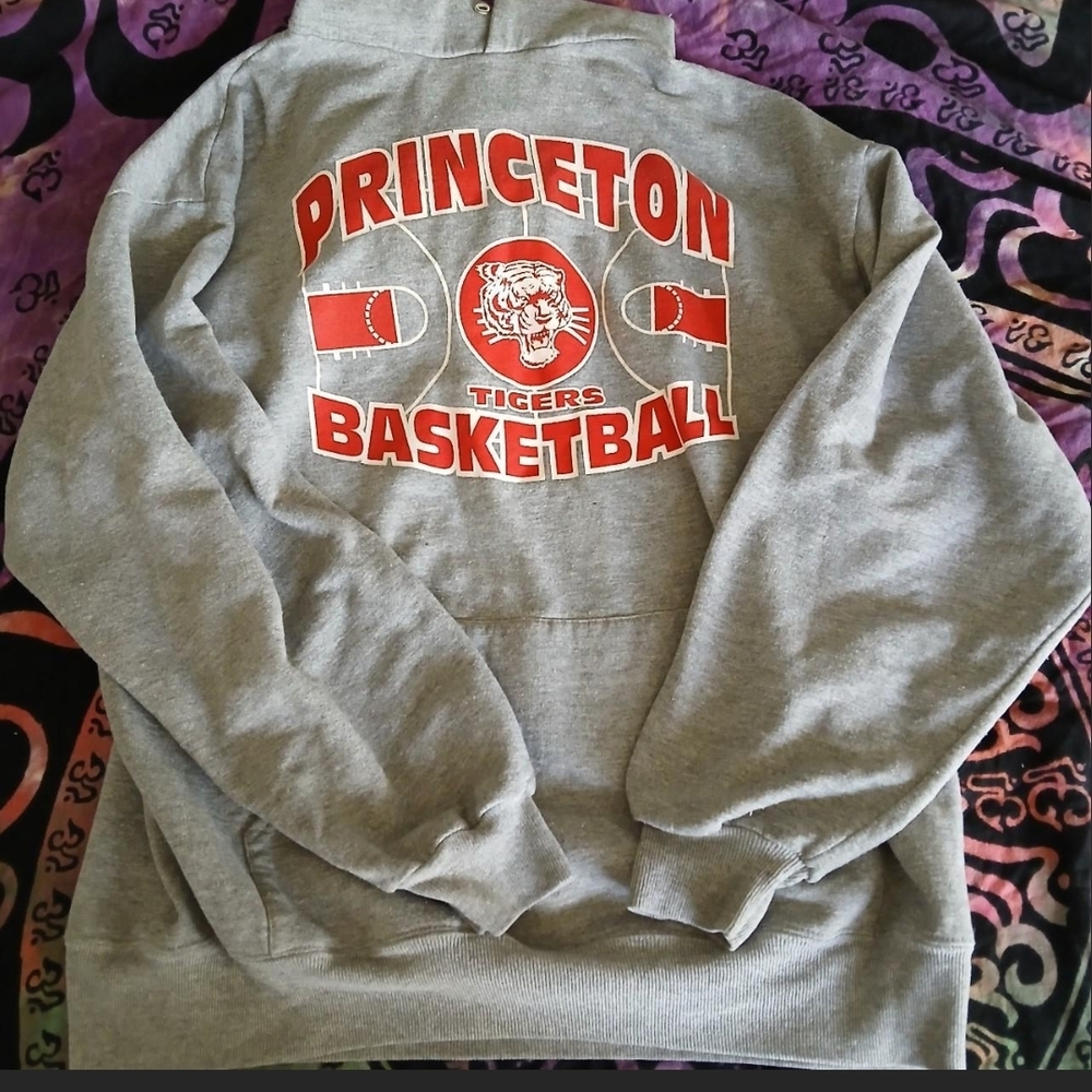 Princeton Tigers Basketball Gray Hoodie